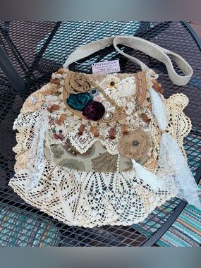 NWT Pursuation Boho Crochet Lace Crossbody Bag